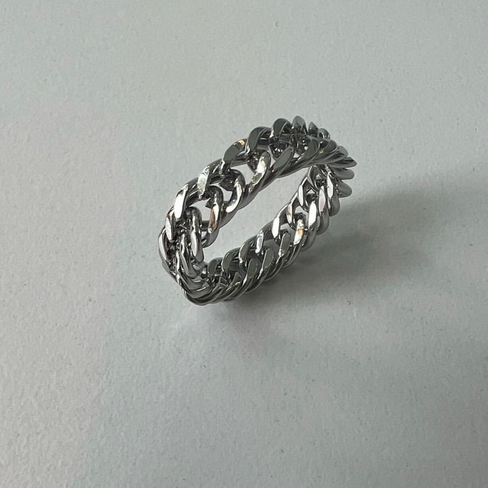 Silver chain ring